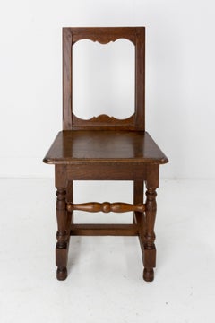French Lorraine Side Chair Oak, French, 1940