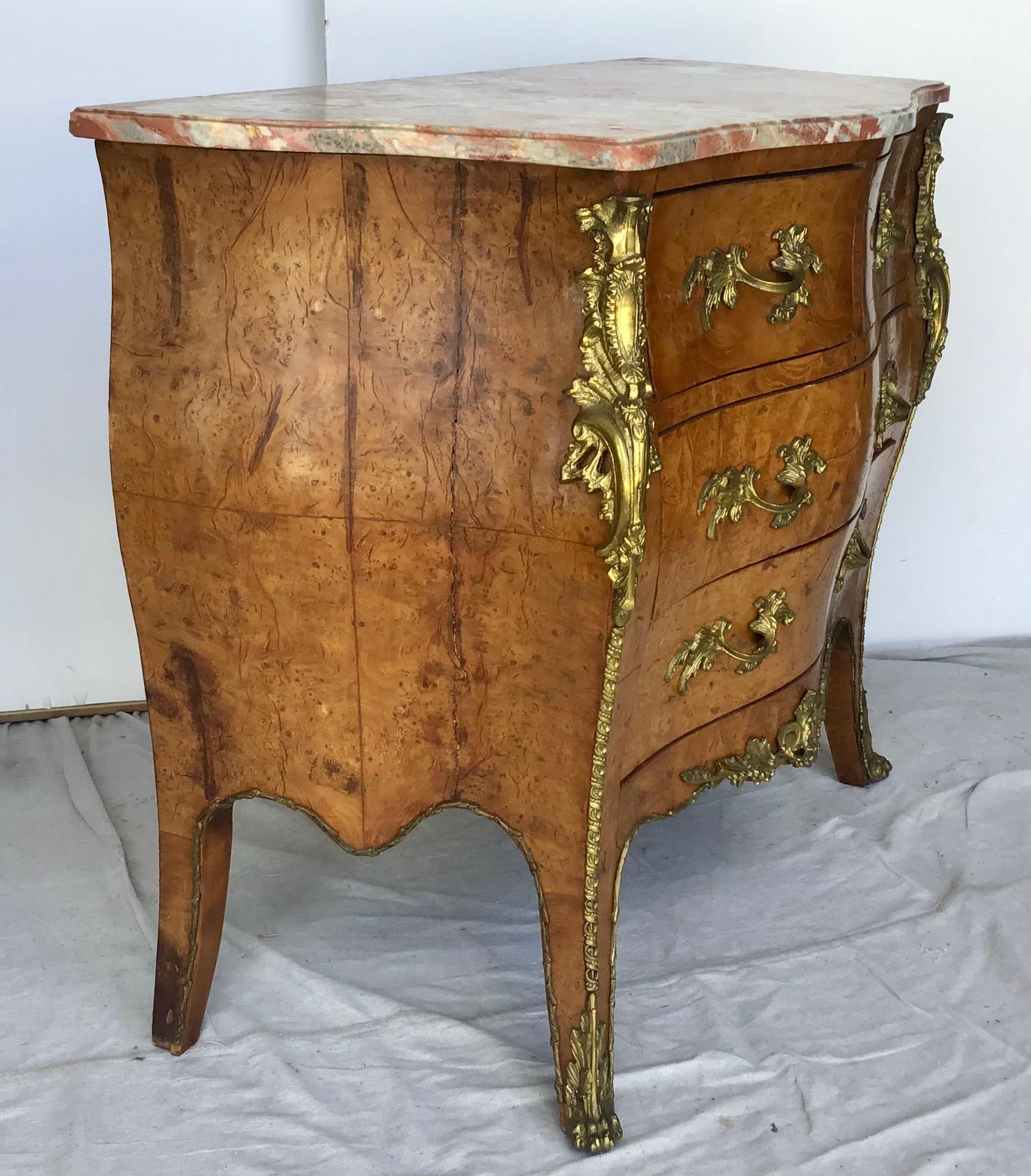 French Louie XV Style Marble Top Commode 3