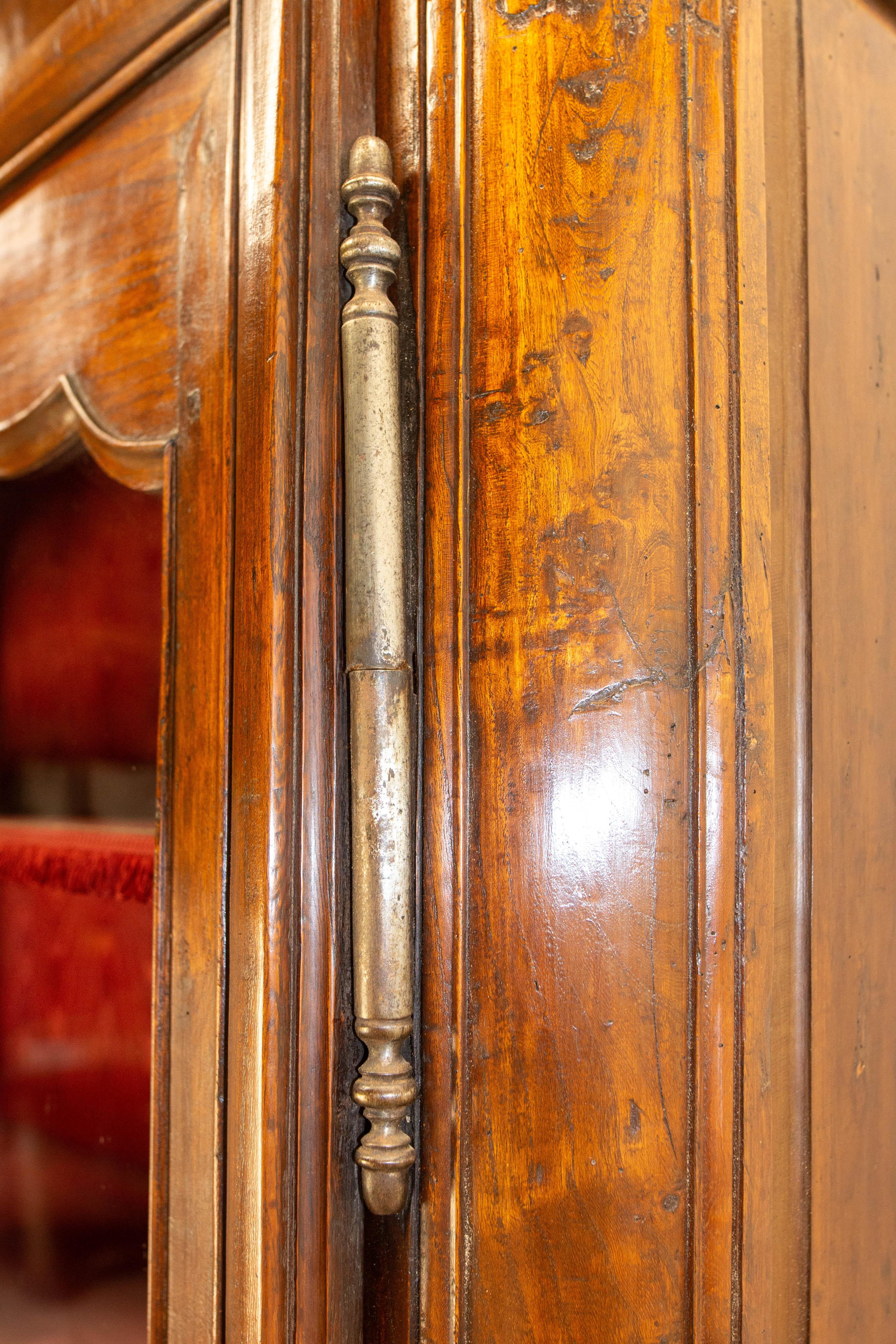 French Louis 15 Ash Book Case Vitrine Armoire Mid-18th Century For Sale 6
