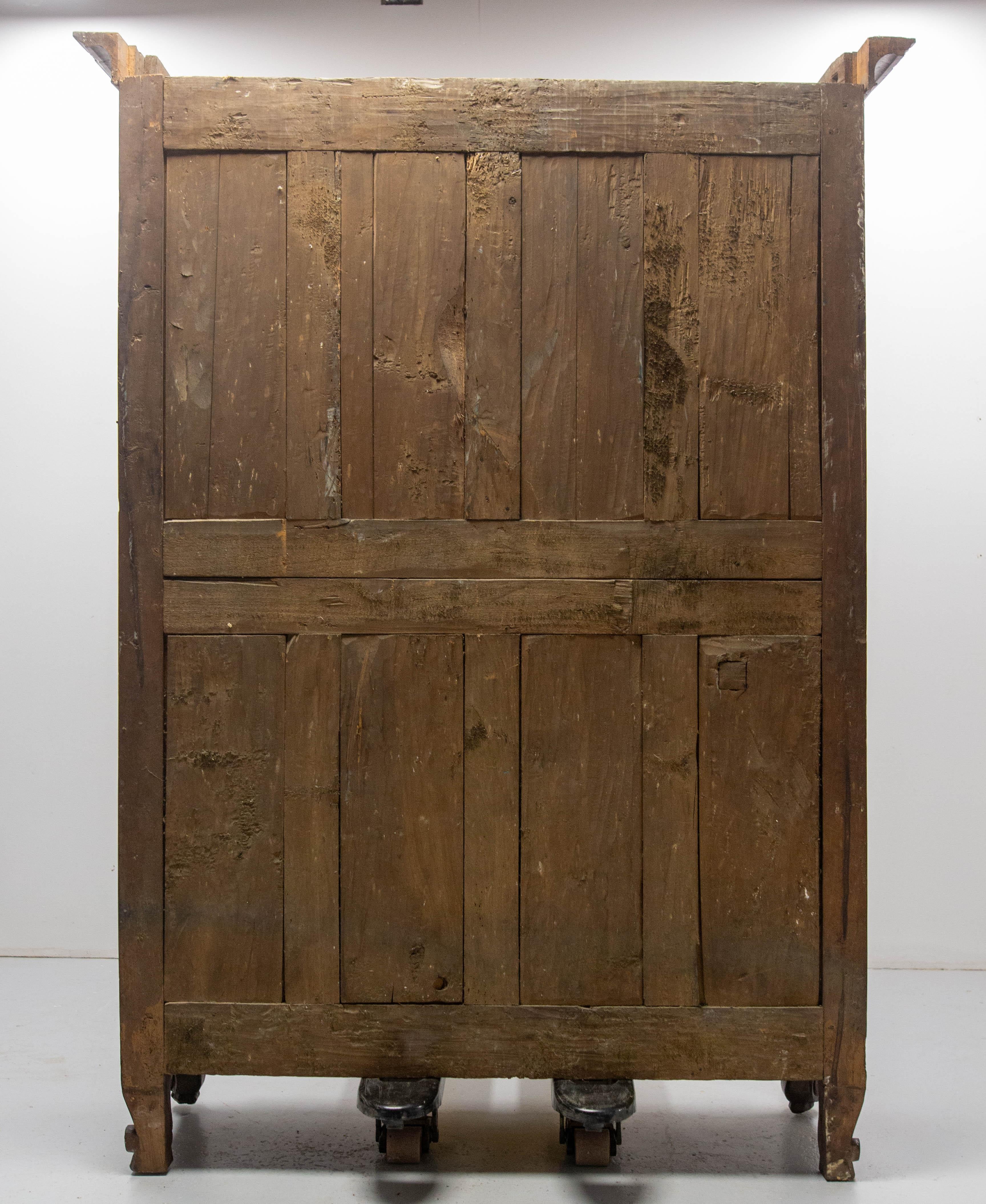 French Louis 15 Ash Book Case Vitrine Armoire Mid-18th Century For Sale 13
