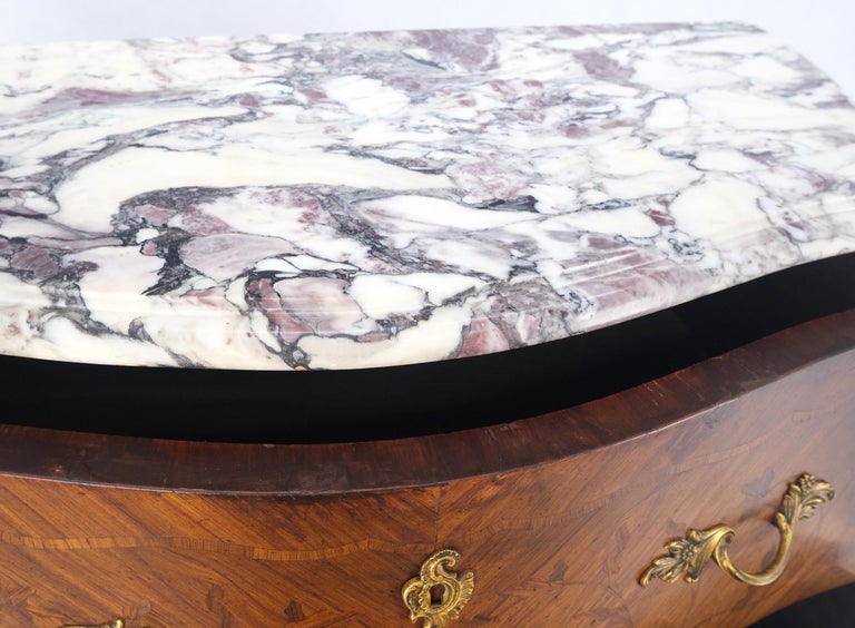 French Louis Bronze Ormolu Marble Top Bombay Small Dresser Console