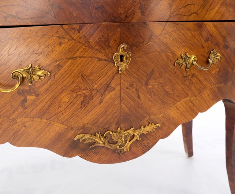 French Louis Bronze Ormolu Marble Top Bombay Small Dresser Console