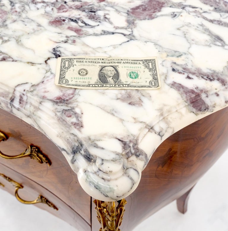 French Louis Bronze Ormolu Marble Top Bombay Small Dresser Console