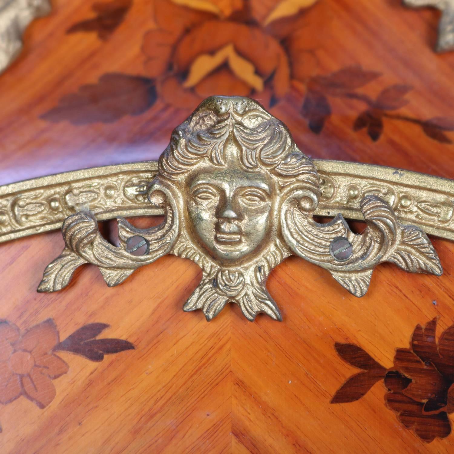French Louis IV Style Inlaid Kingwood and Ormolu Figural Bracket Clock In Good Condition In Big Flats, NY