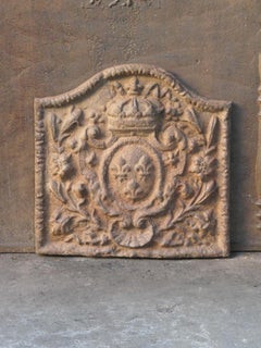 French Louis Napoleon III Style 'Arms of France' Fireback / Backsplash