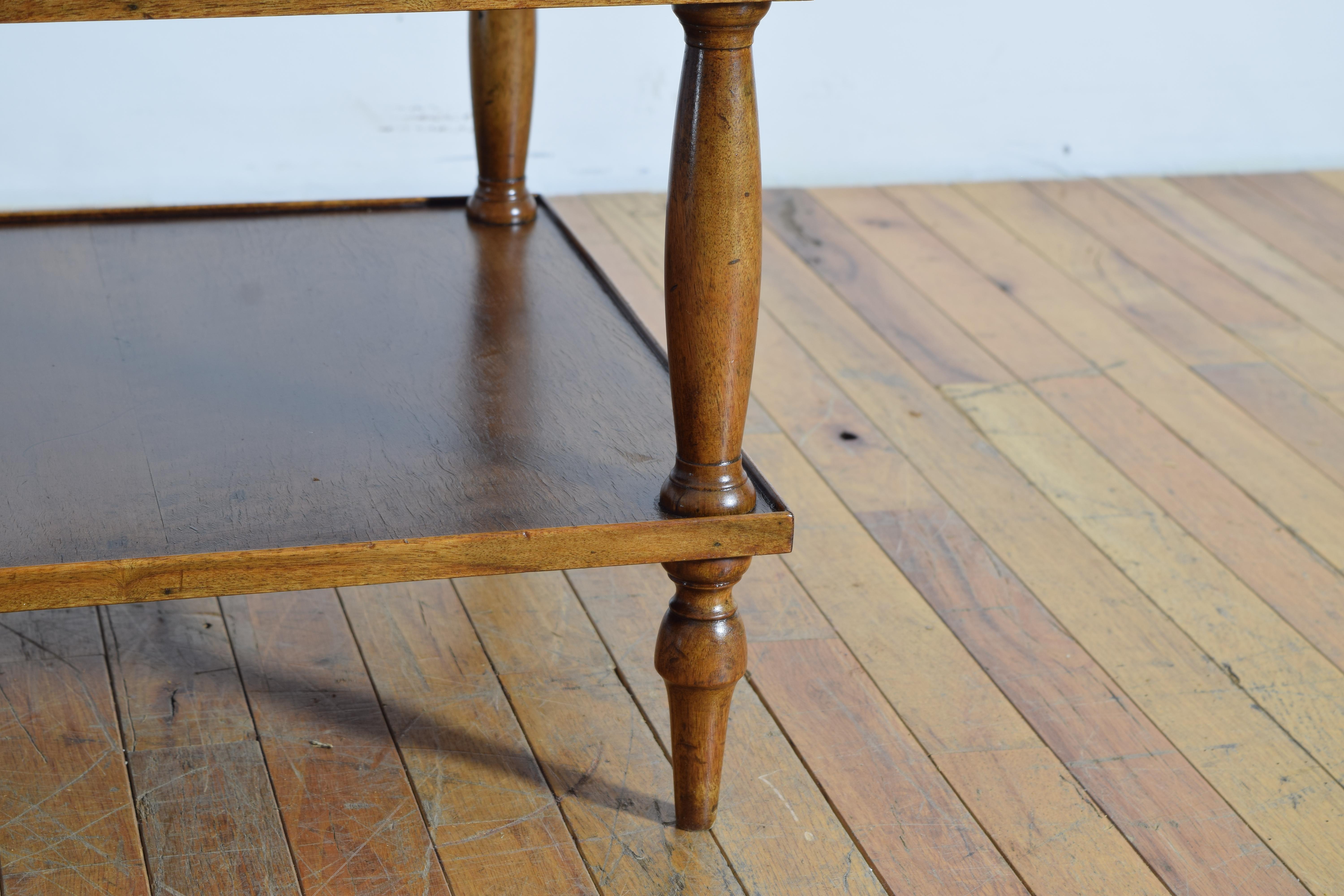 French Louis Philipe Walnut, Marble, & Zinc Table de Rafraichissoir, circa 1840 For Sale 3