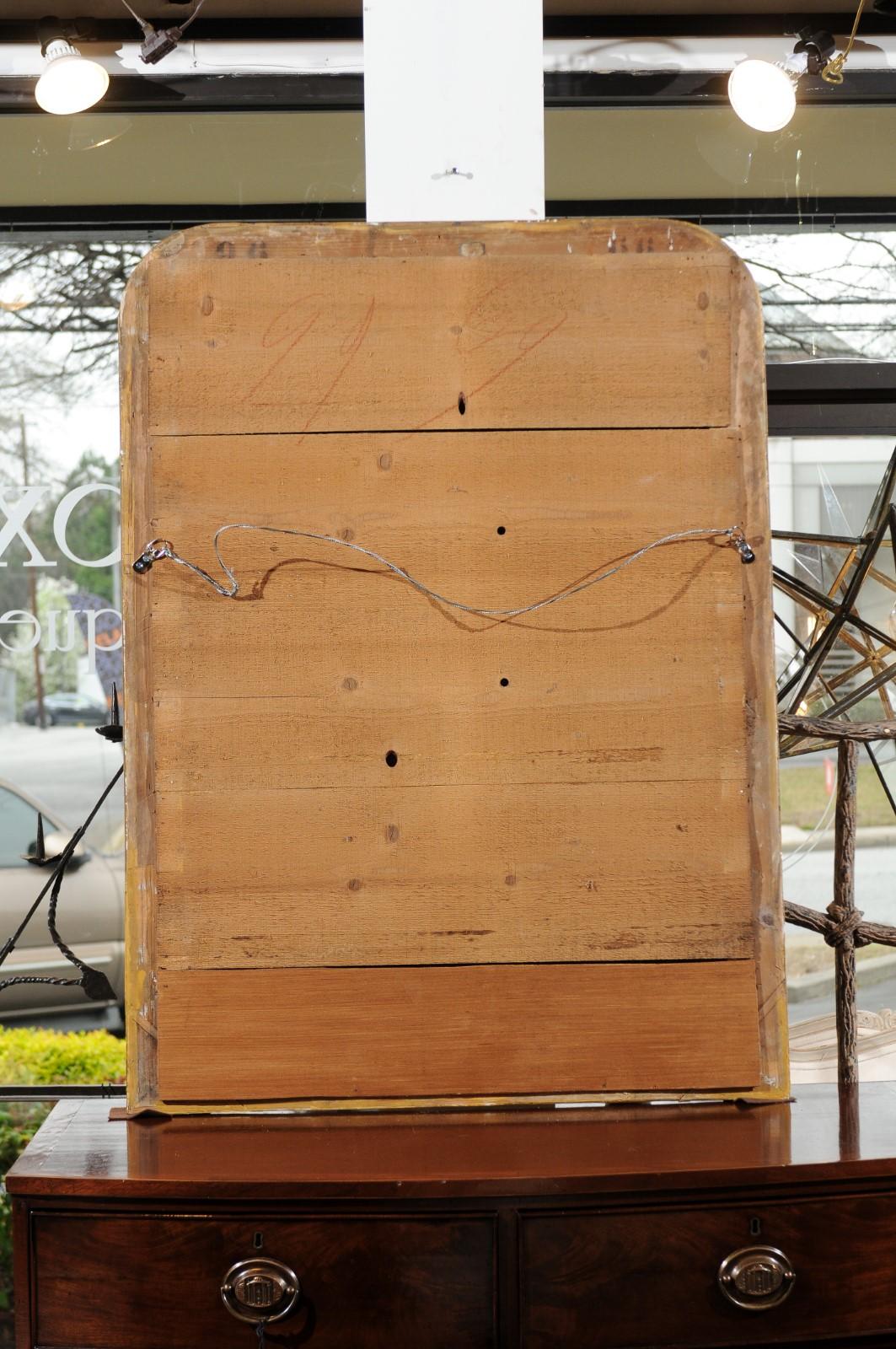 French Louis-Philippe 19th Century Gilded Wood Mirror with X-Form Motifs In Good Condition In Atlanta, GA