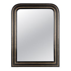 French Louis Philippe Black and Gilt Mirror