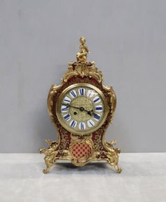French Louis Philippe Boulle Mantel Clock by Louis Japy Fils