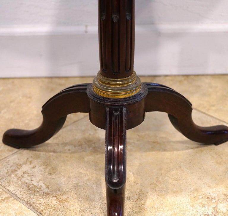 French Louis Philippe Bronze Mounted Marble Top Gueridon Table with Gallery In Good Condition For Sale In Ft. Lauderdale, FL
