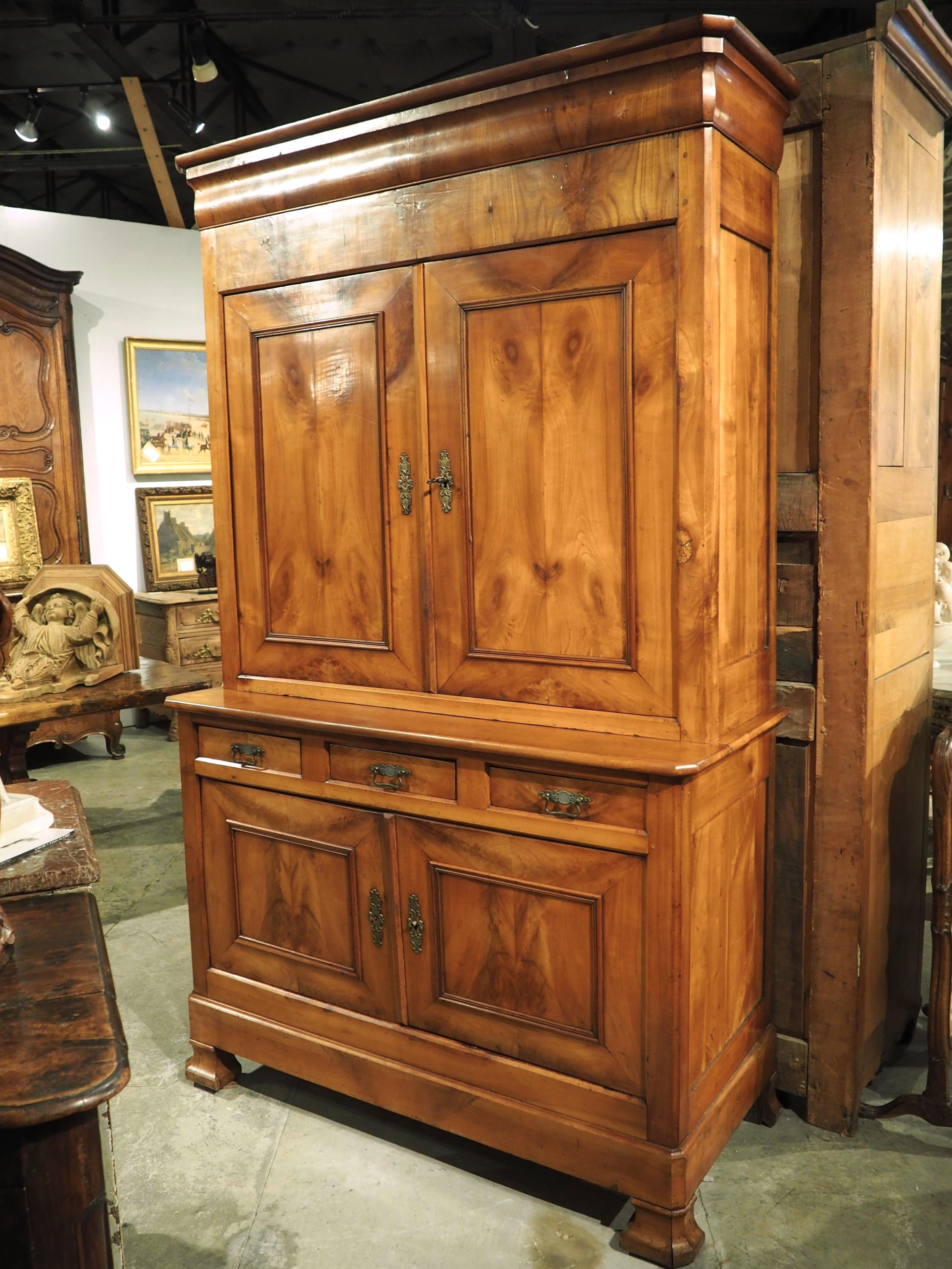 French Louis Philippe Buffet Deux Corps in Cherry Wood, Circa 1830 5
