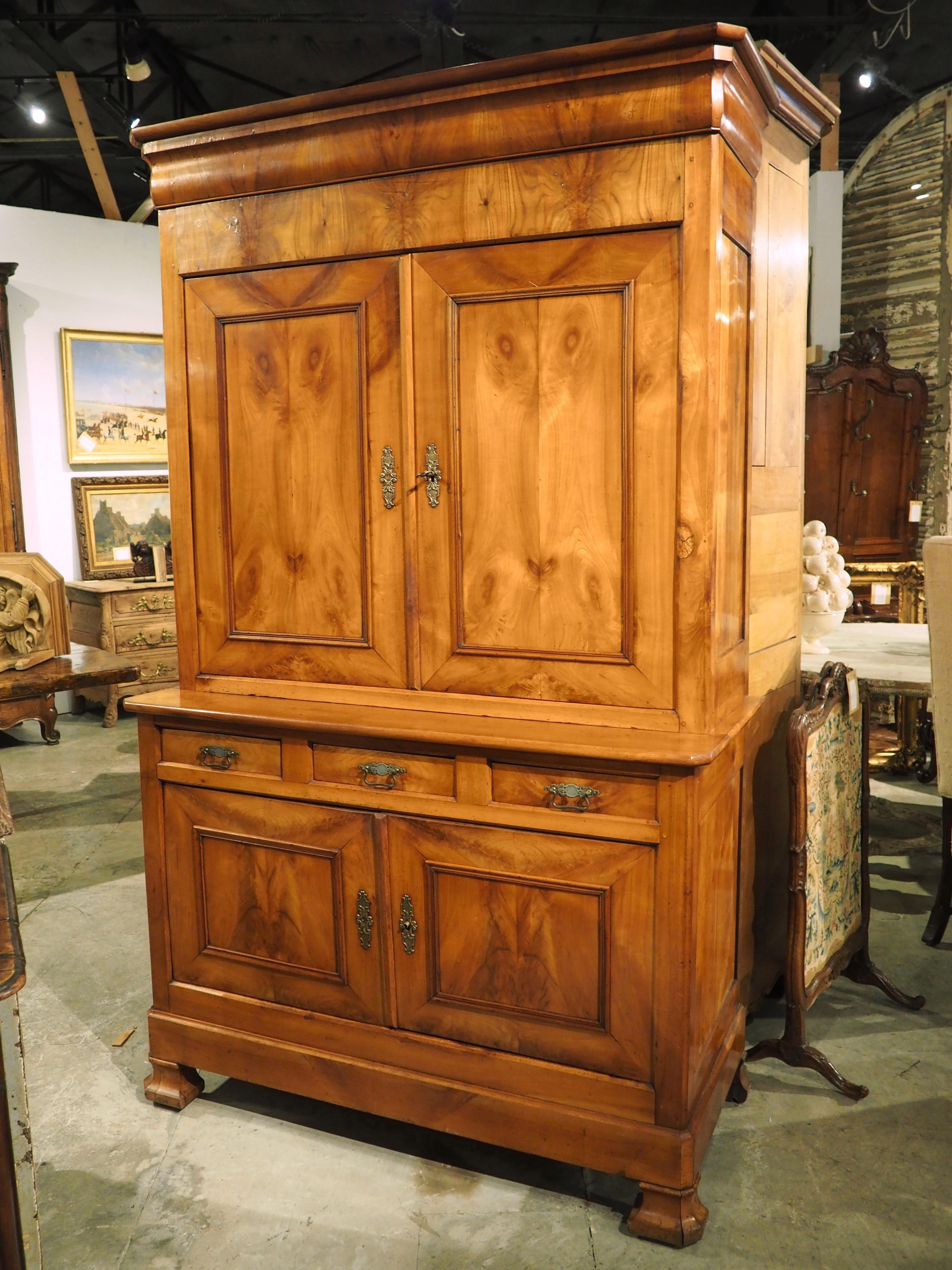 French Louis Philippe Buffet Deux Corps in Cherry Wood, Circa 1830 13