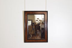 French Louis Philippe Burl Walnut and Ebonized Wall Mirror