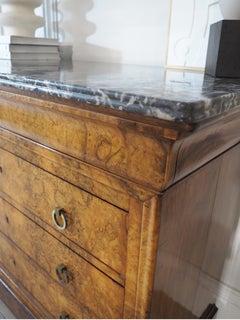 French Louis Philippe Chest of Drawers with Marble
