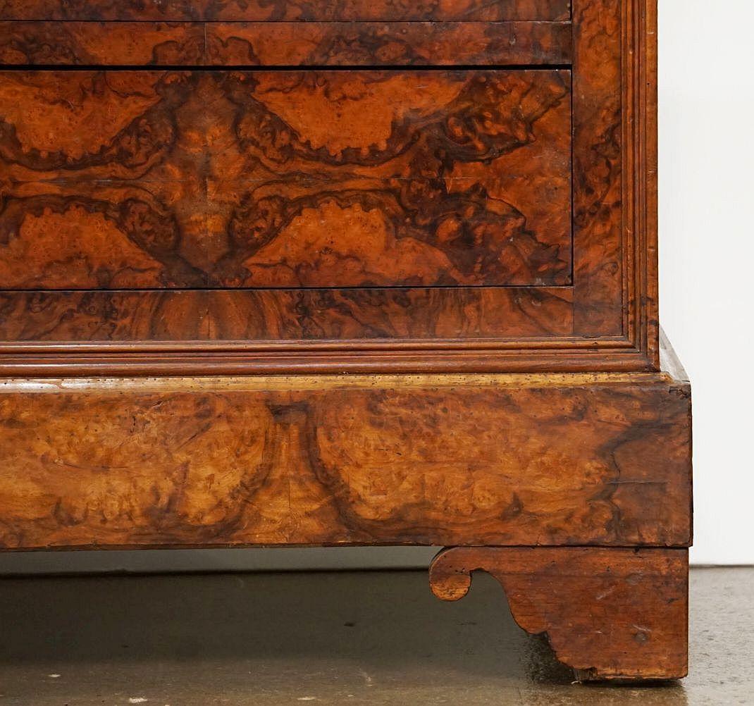 French Louis Philippe Chest or Commode of Burr Walnut with Marble Top  For Sale 5