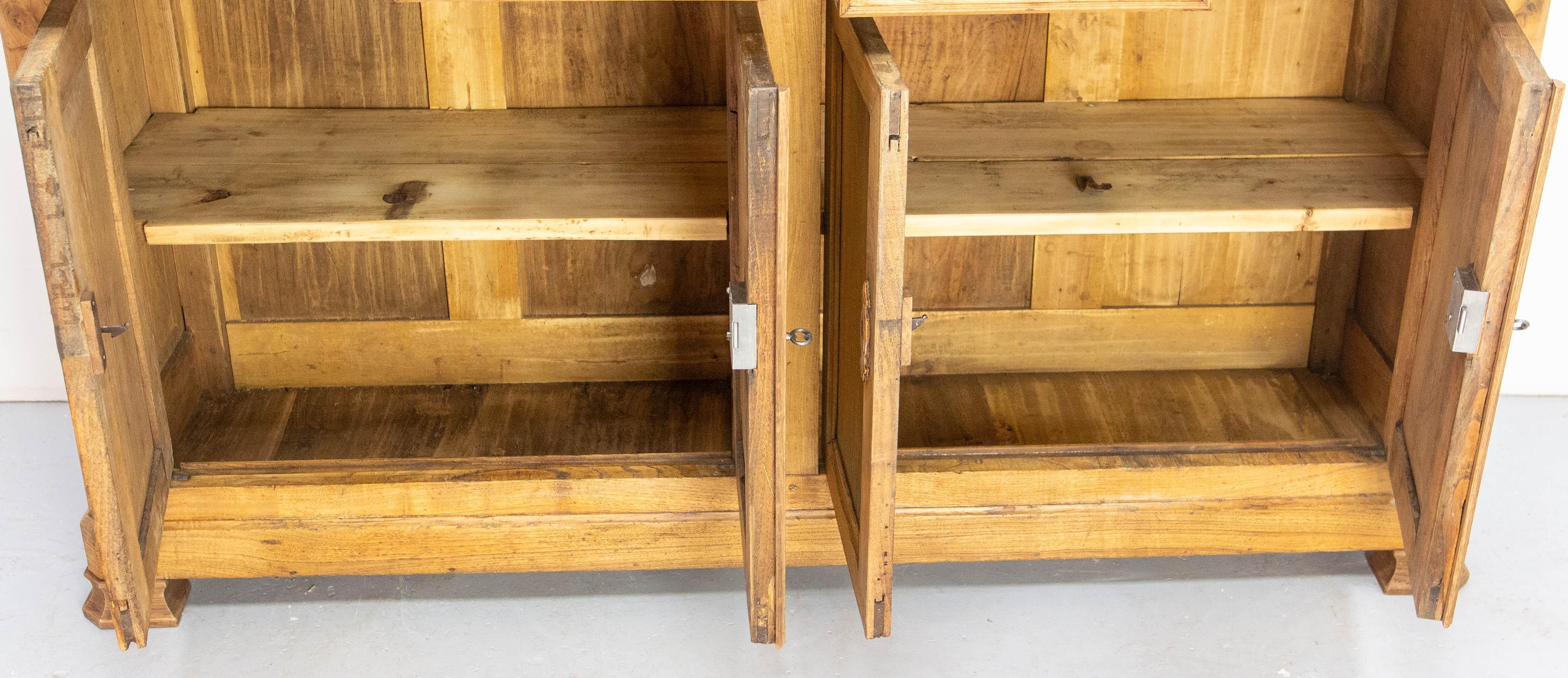 Libreria Vitrina in Castagno Louis Philippe Due Pezzi Tavola Laterale Metà del XIX C. in vendita 2