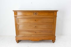 French Louis Philippe Commode Chest of Drawers, Marble Top 19th Century