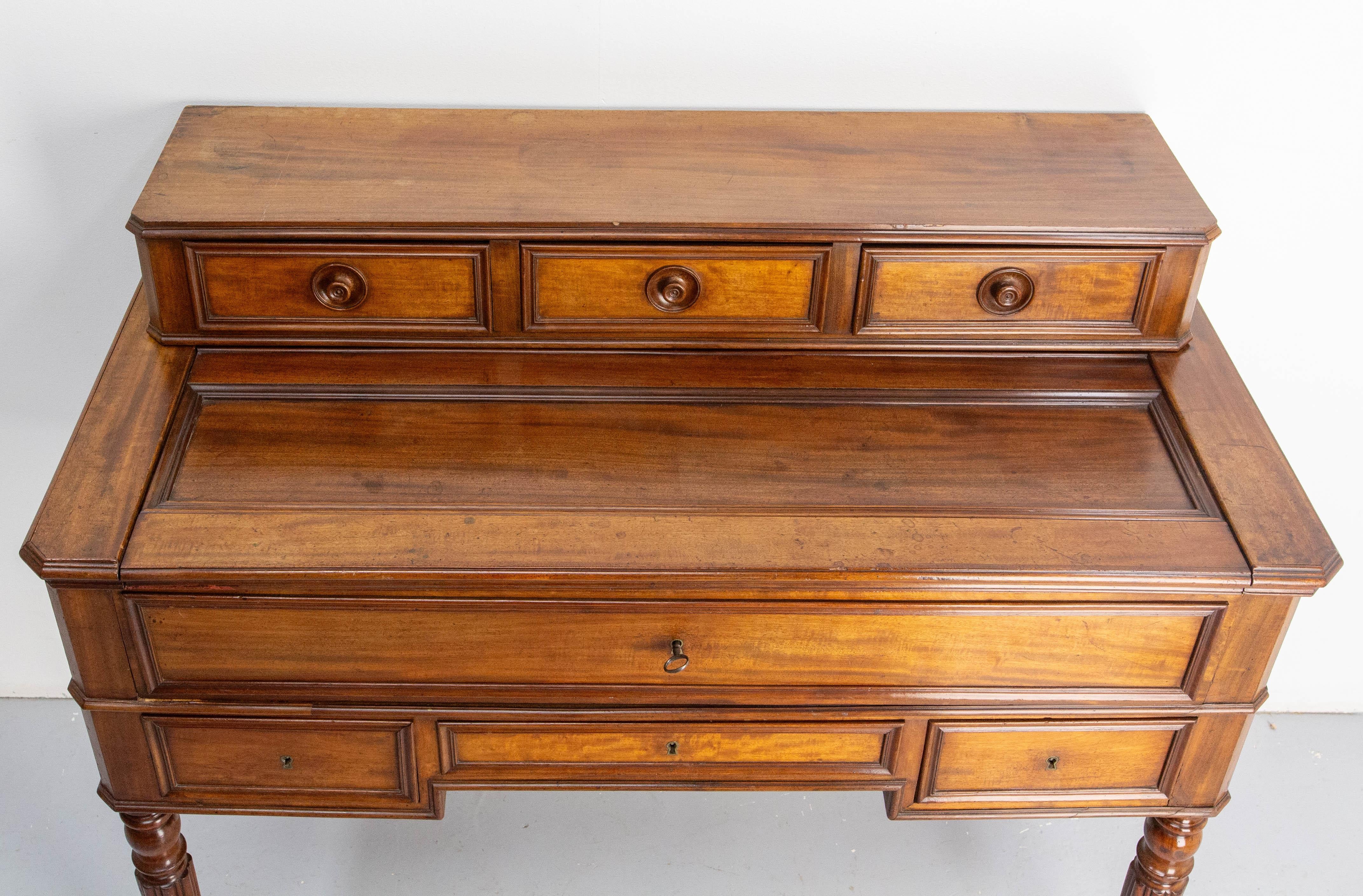 French  Louis Philippe Desk Writing Table Secret Drawers, 19th Century For Sale 10