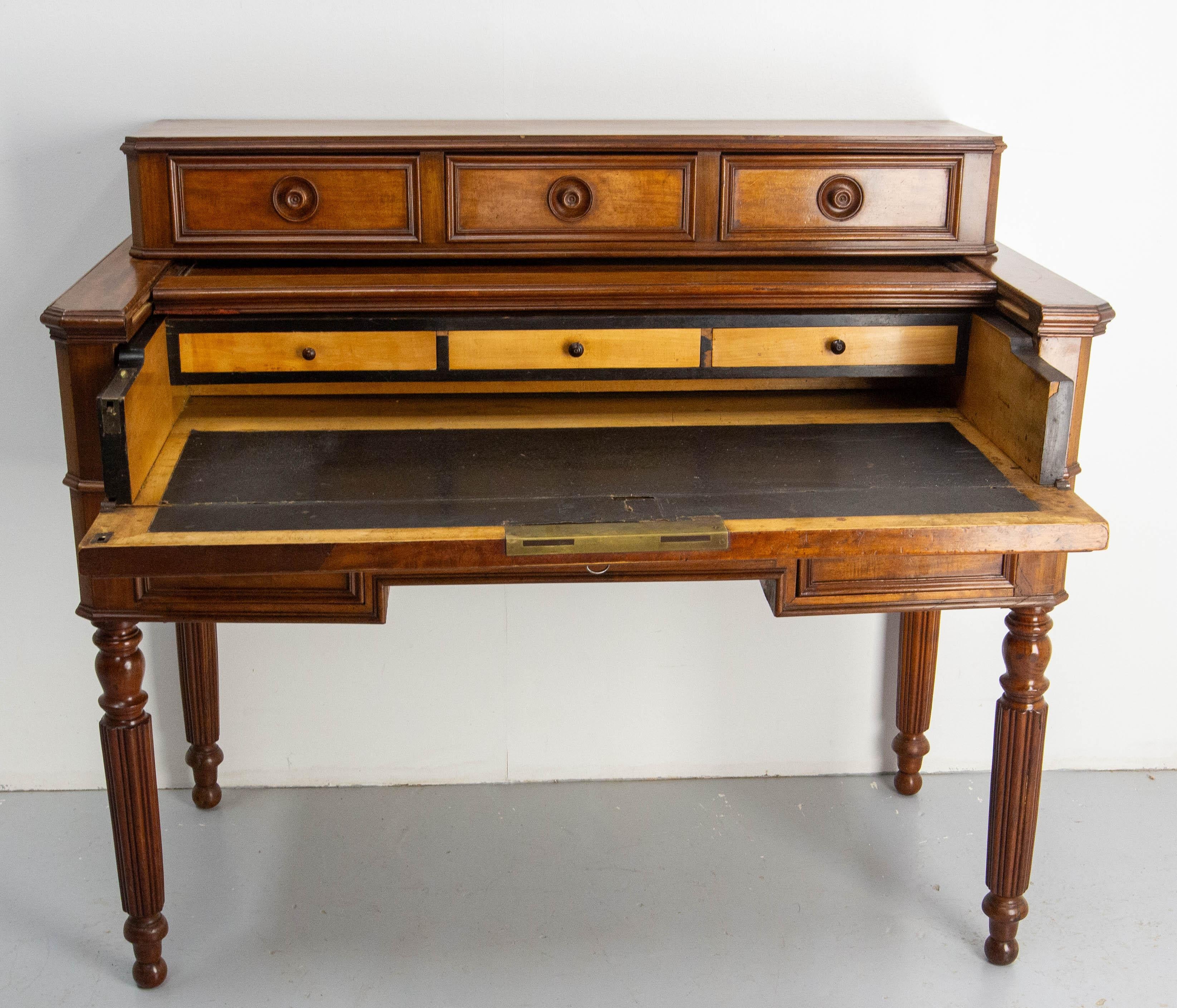 French  Louis Philippe Desk Writing Table Secret Drawers, 19th Century For Sale 11