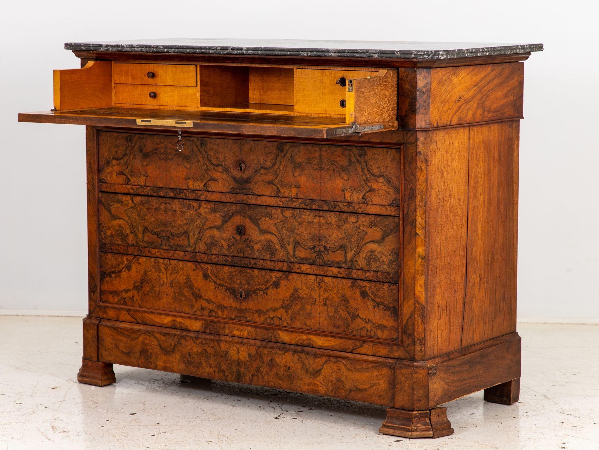 French Louis Philippe Drop Front Secretary, late 19th Century For Sale 6