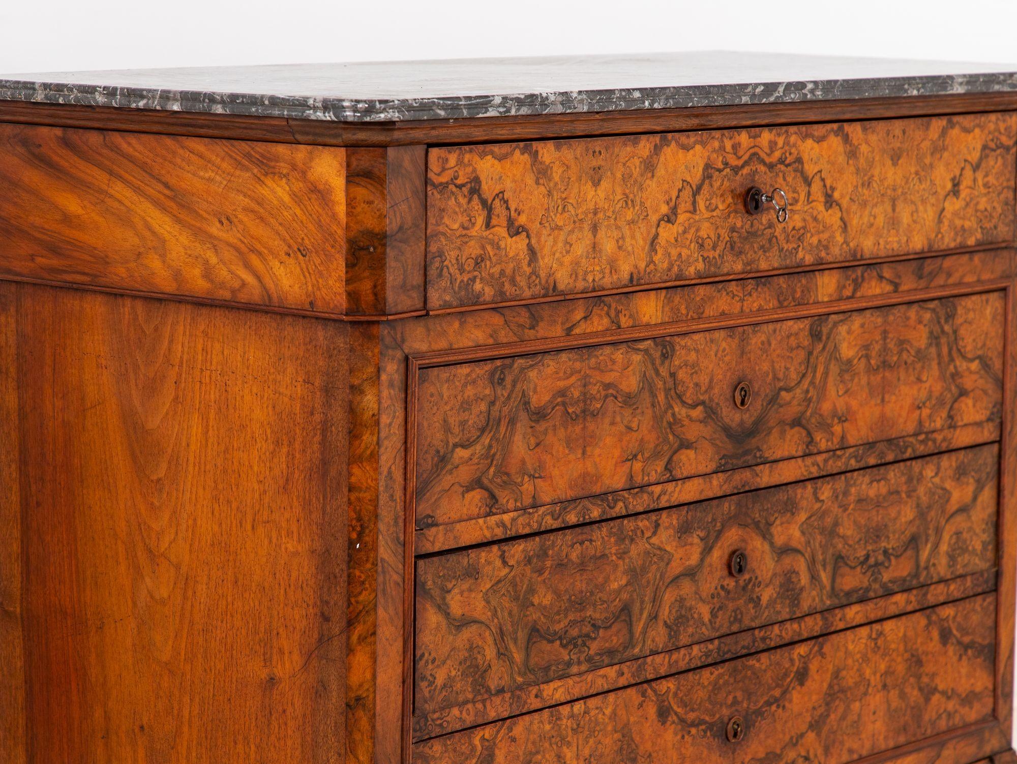 French Louis Philippe Drop Front Secretary, late 19th Century For Sale 9