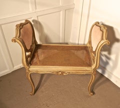 French Louis Philippe Dusky Pink  and Gilt Boudoir Window Seat