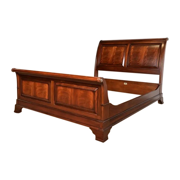 Letto a castello in mogano a fiamma francese Louis Philippe