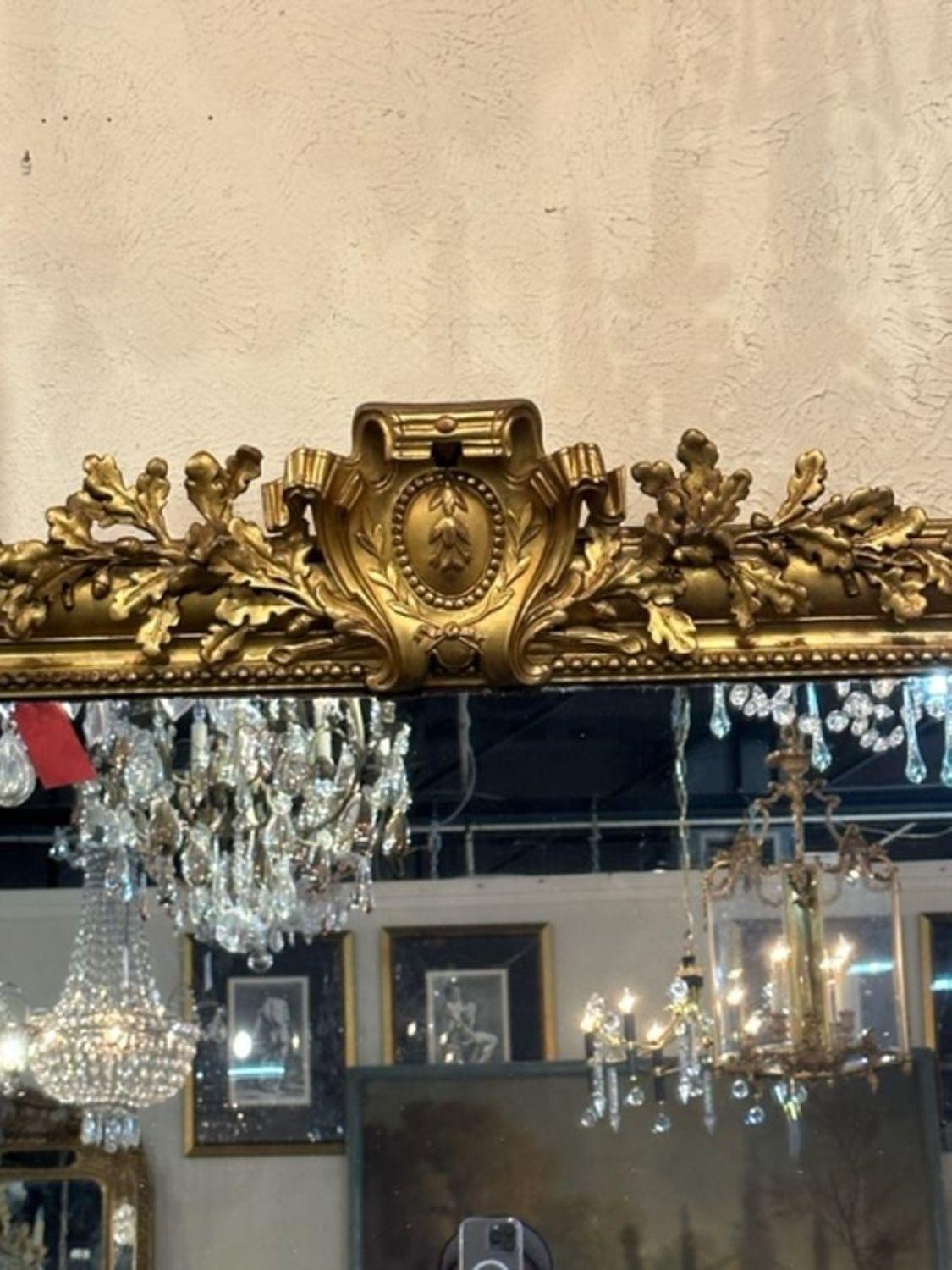 French Louis Philippe Floor Mirror In Good Condition For Sale In Dallas, TX