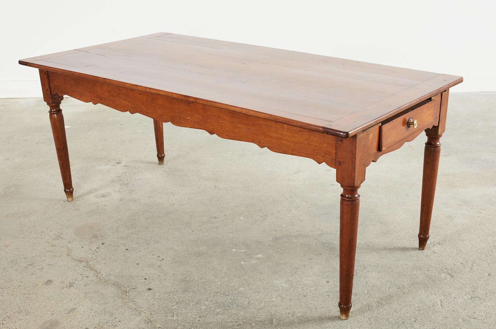 French Louis Philippe Fruitwood Farmhouse Dining Table For Sale 6