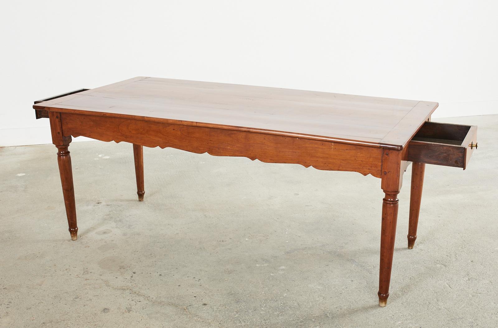 French Louis Philippe Fruitwood Farmhouse Dining Table For Sale 8