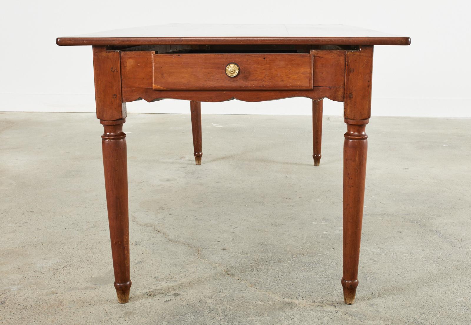 French Louis Philippe Fruitwood Farmhouse Dining Table For Sale 10