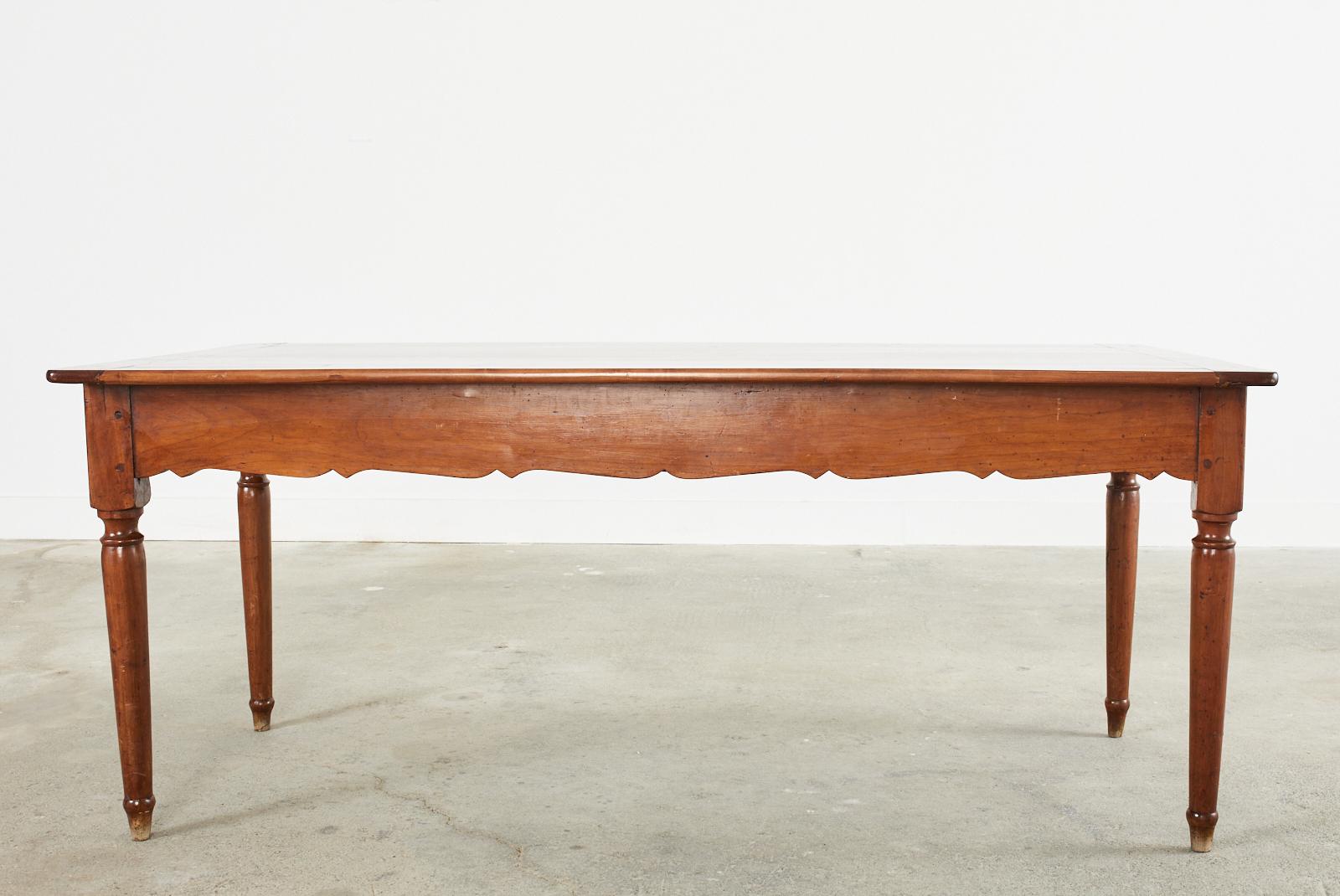French Louis Philippe Fruitwood Farmhouse Dining Table For Sale 14