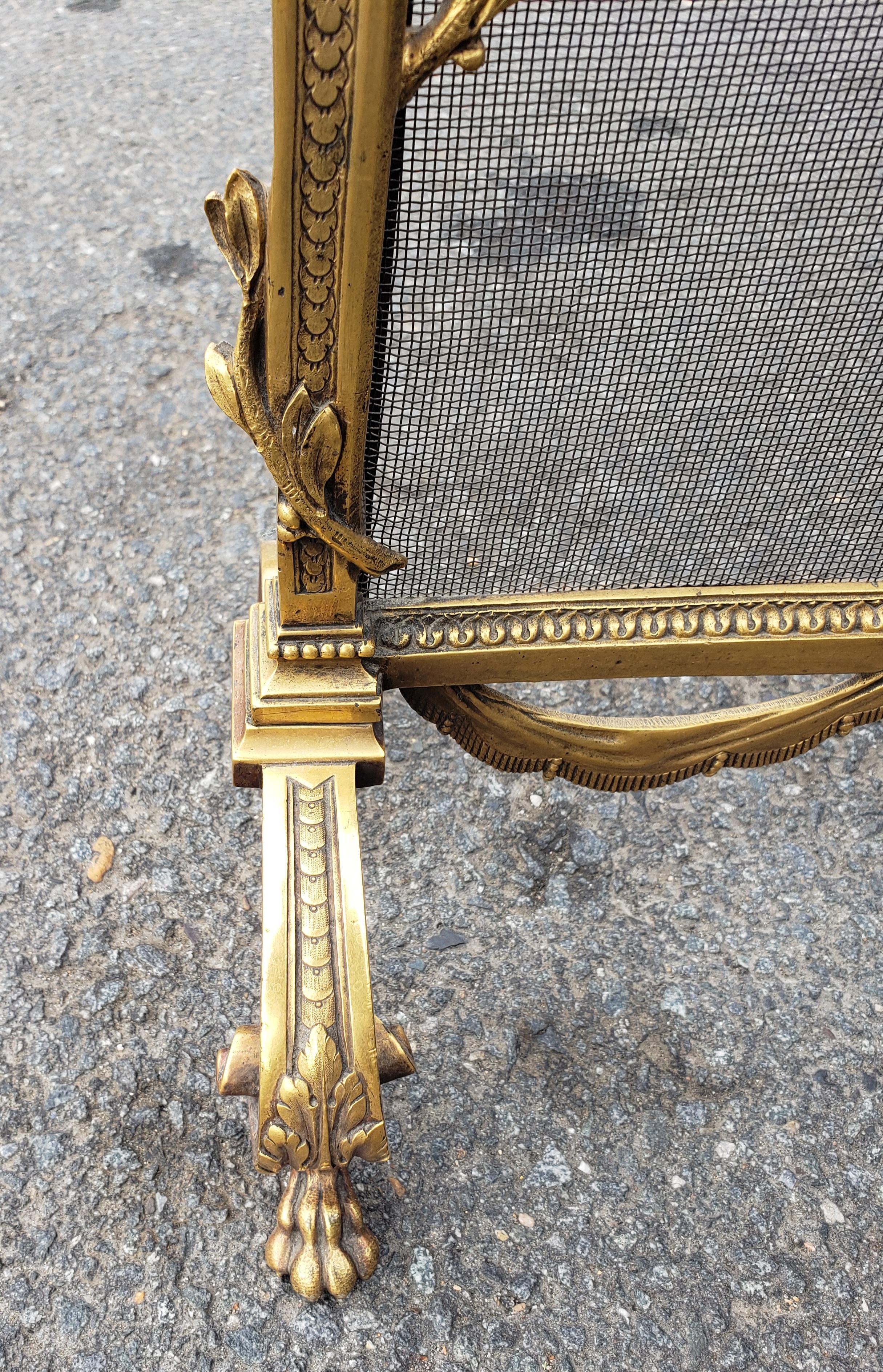 French Louis Philippe Gilt Bronze Ornate and Cherubs Fireplace Screen, C 1800s For Sale 13
