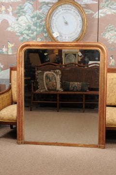 French Louis Philippe Giltwood and Gesso Mirror, Early 19th Century