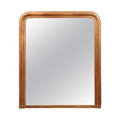 French Louis Philippe Giltwood and Gesso Mirror, Early 19th Century
