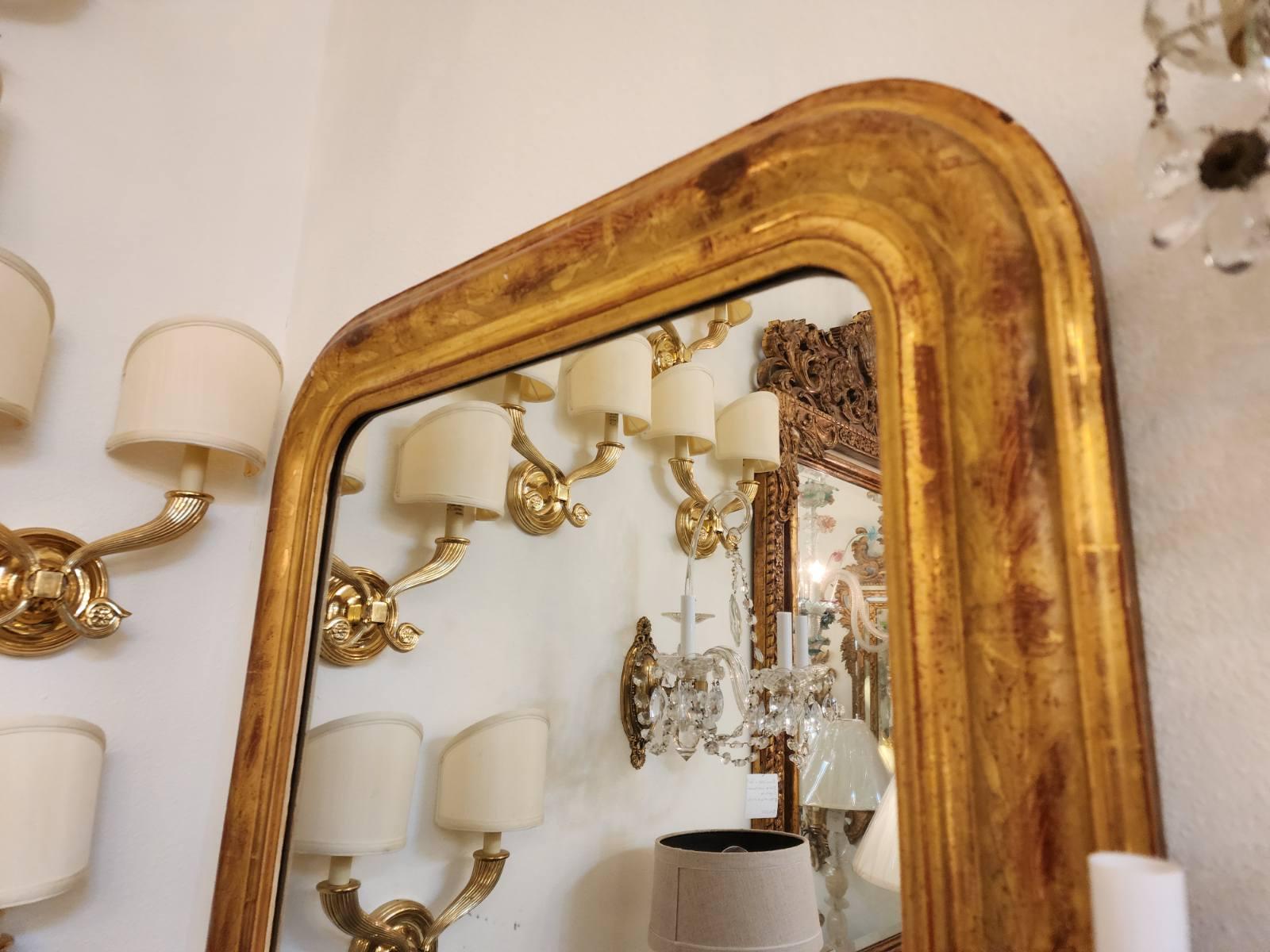 French Provincial French Louis Philippe Giltwood Mirror  For Sale