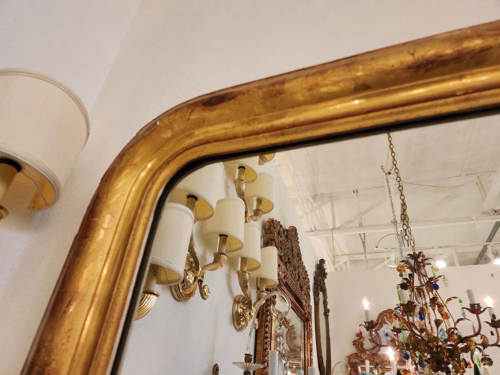 French Louis Philippe Giltwood Mirror  In Excellent Condition For Sale In Dallas, TX