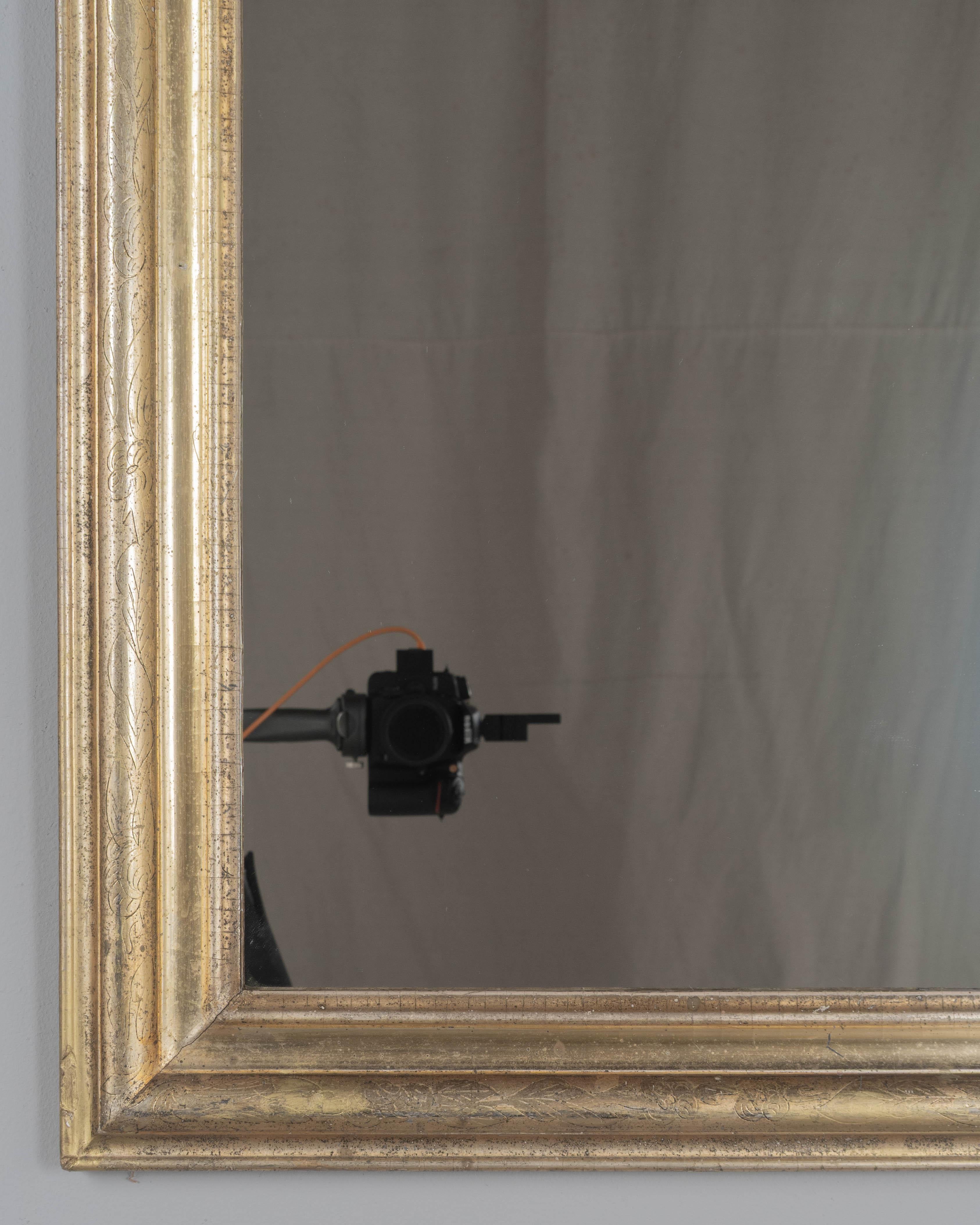 Fait main French Louis Philippe Giltwood Mirror 23.5