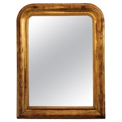 Specchio francese in legno dorato Louis Philippe