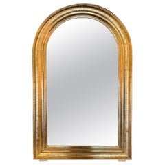 French Louis Philippe Gold Leaf Arched Mirror