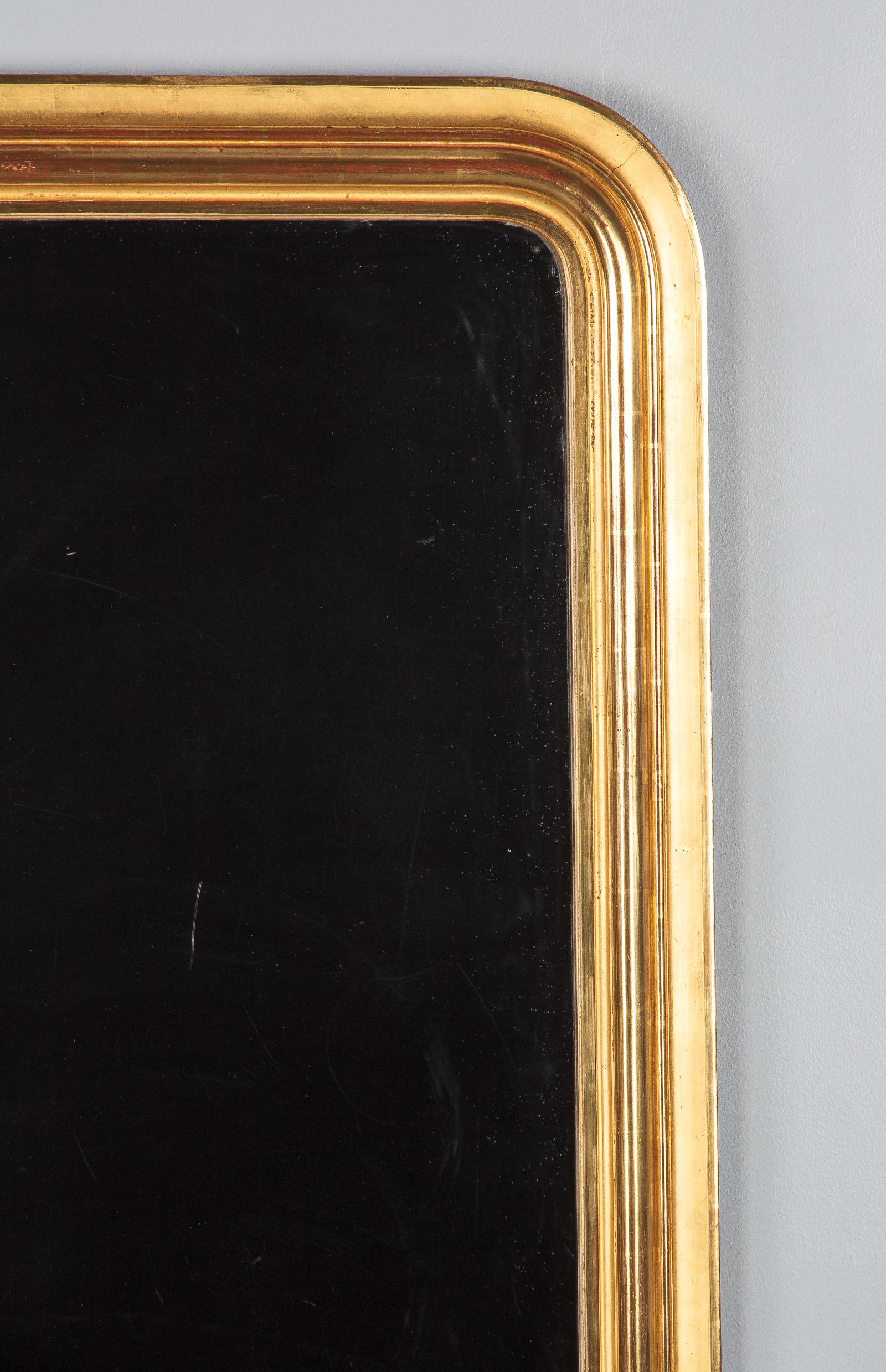 French Louis Philippe Gold Leaf Mirror, Mid-1800s 9