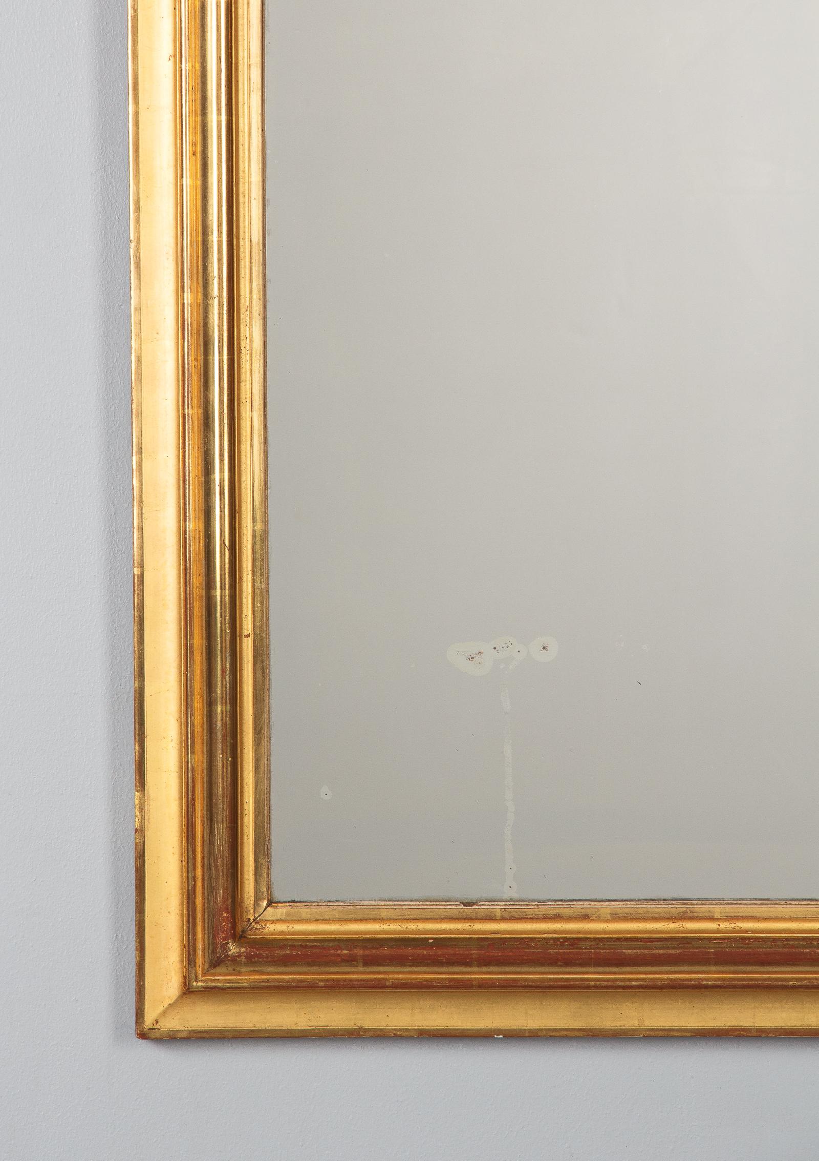 French Louis Philippe Gold Leaf Mirror, Mid-1800s 1