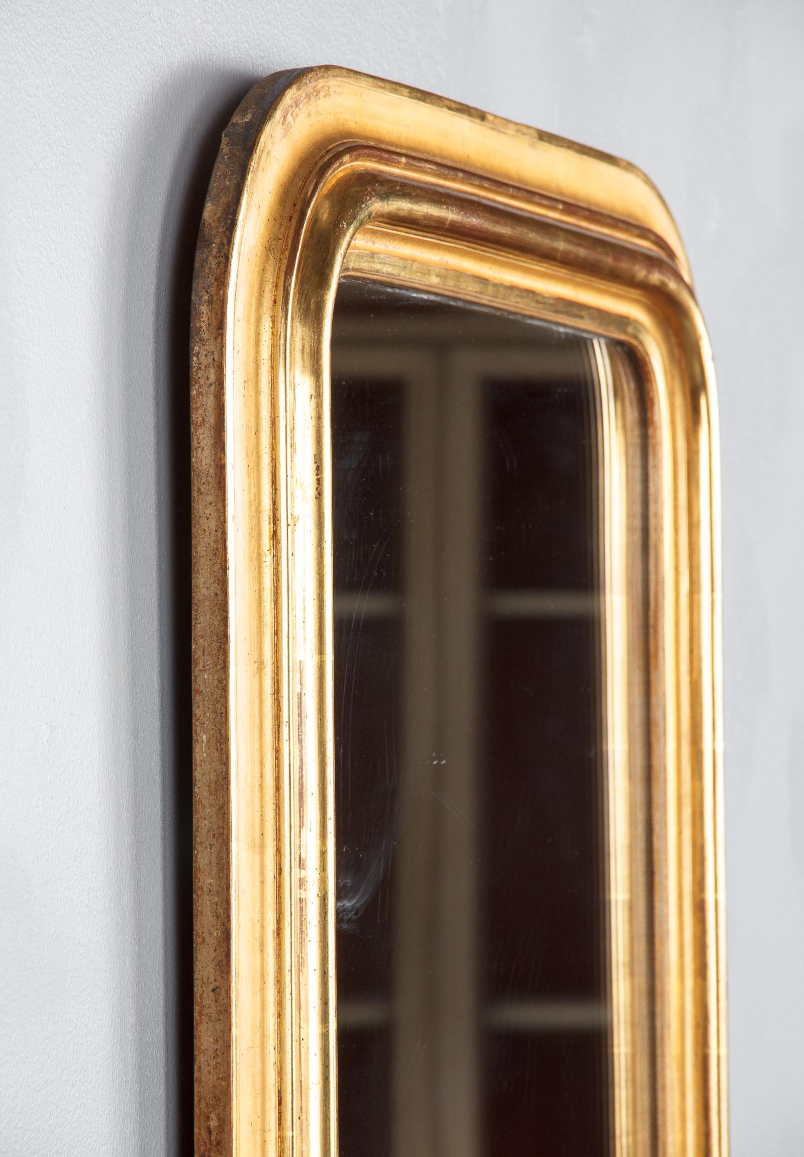 French Louis Philippe Gold Leaf Mirror, Mid-1800s 3