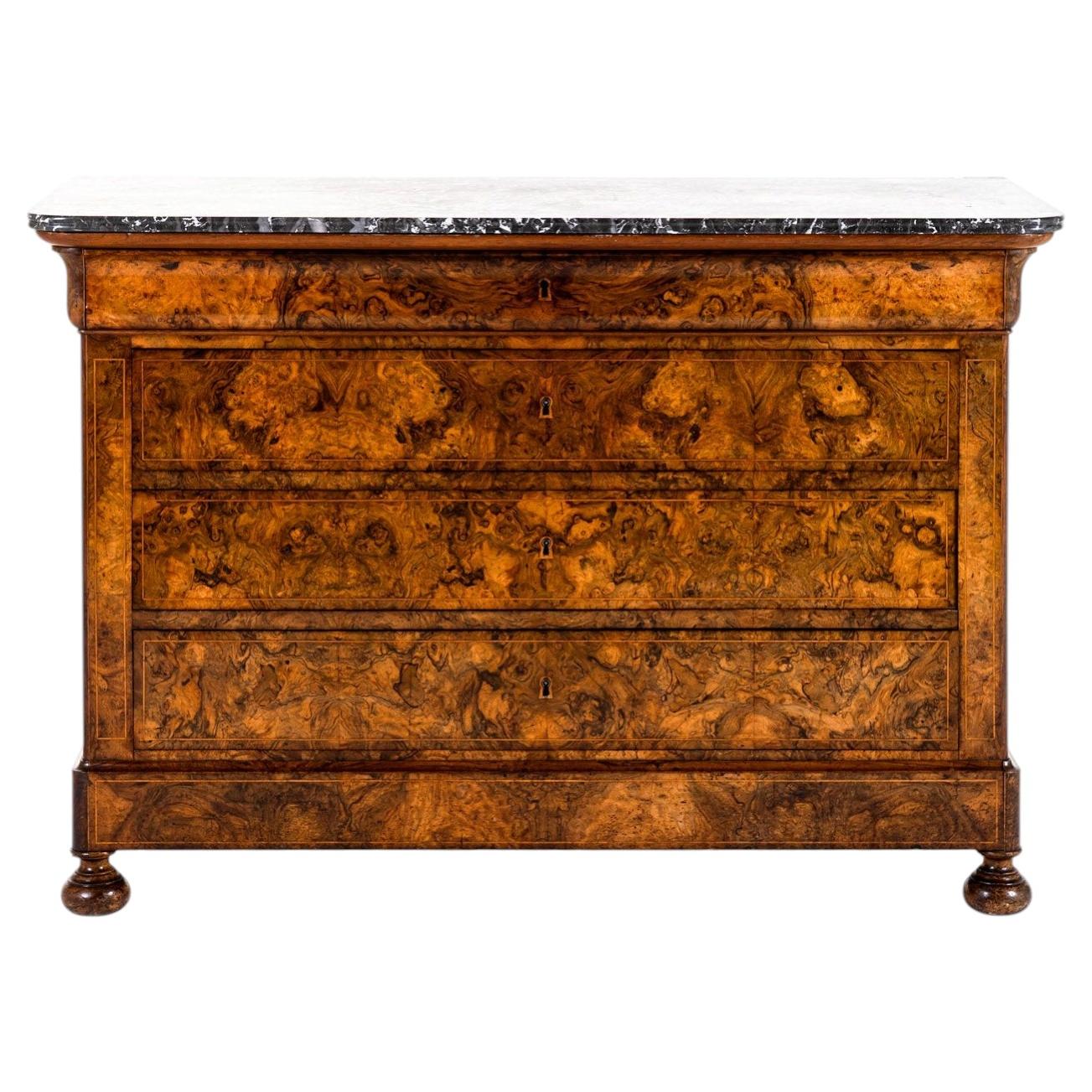 French Louis Philippe I Walnut Commode