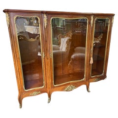 French Louis Philippe Kingwood Glazed Display Cabinet, c.1830
