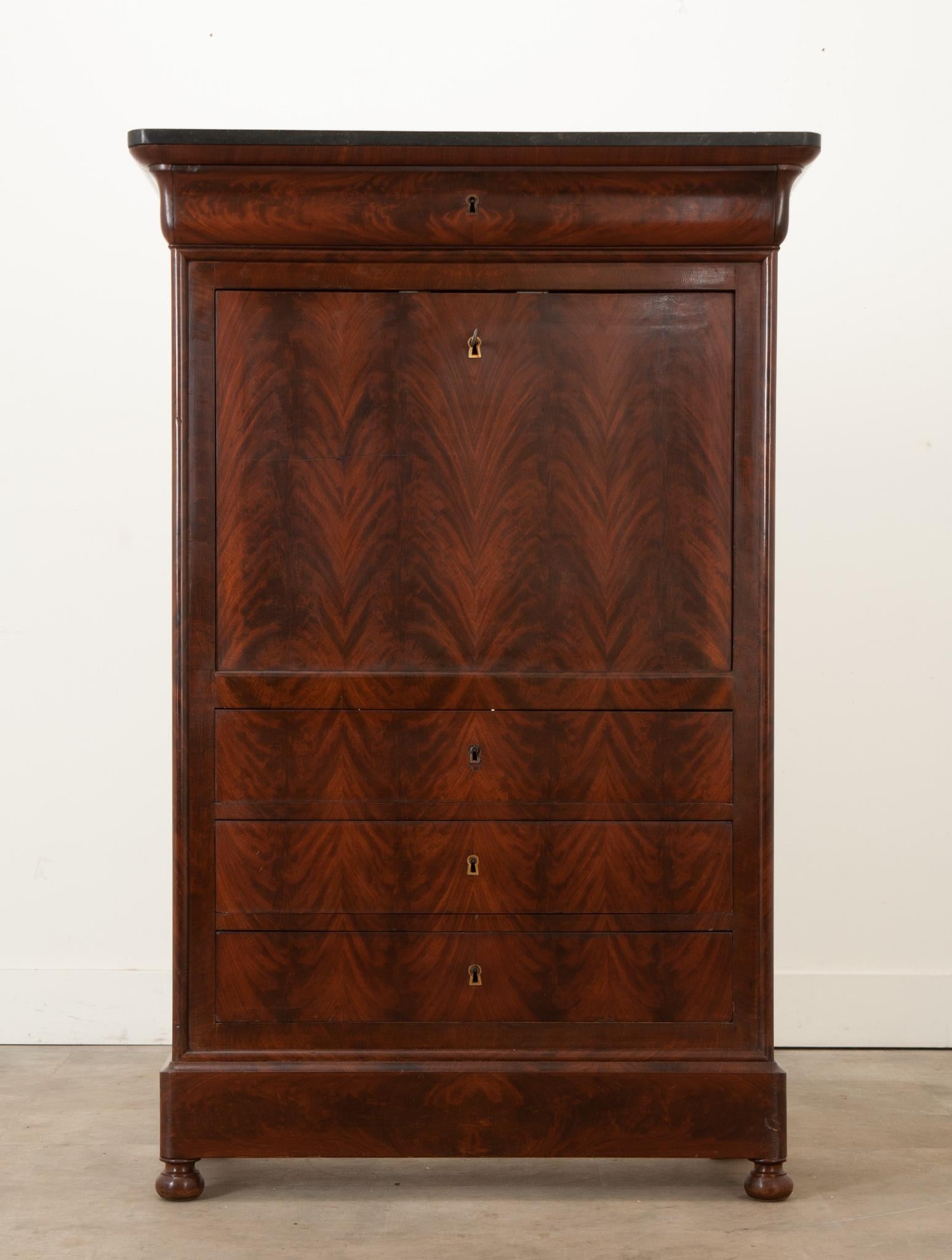 French Louis Philippe Mahogany Abattant In Good Condition In Baton Rouge, LA