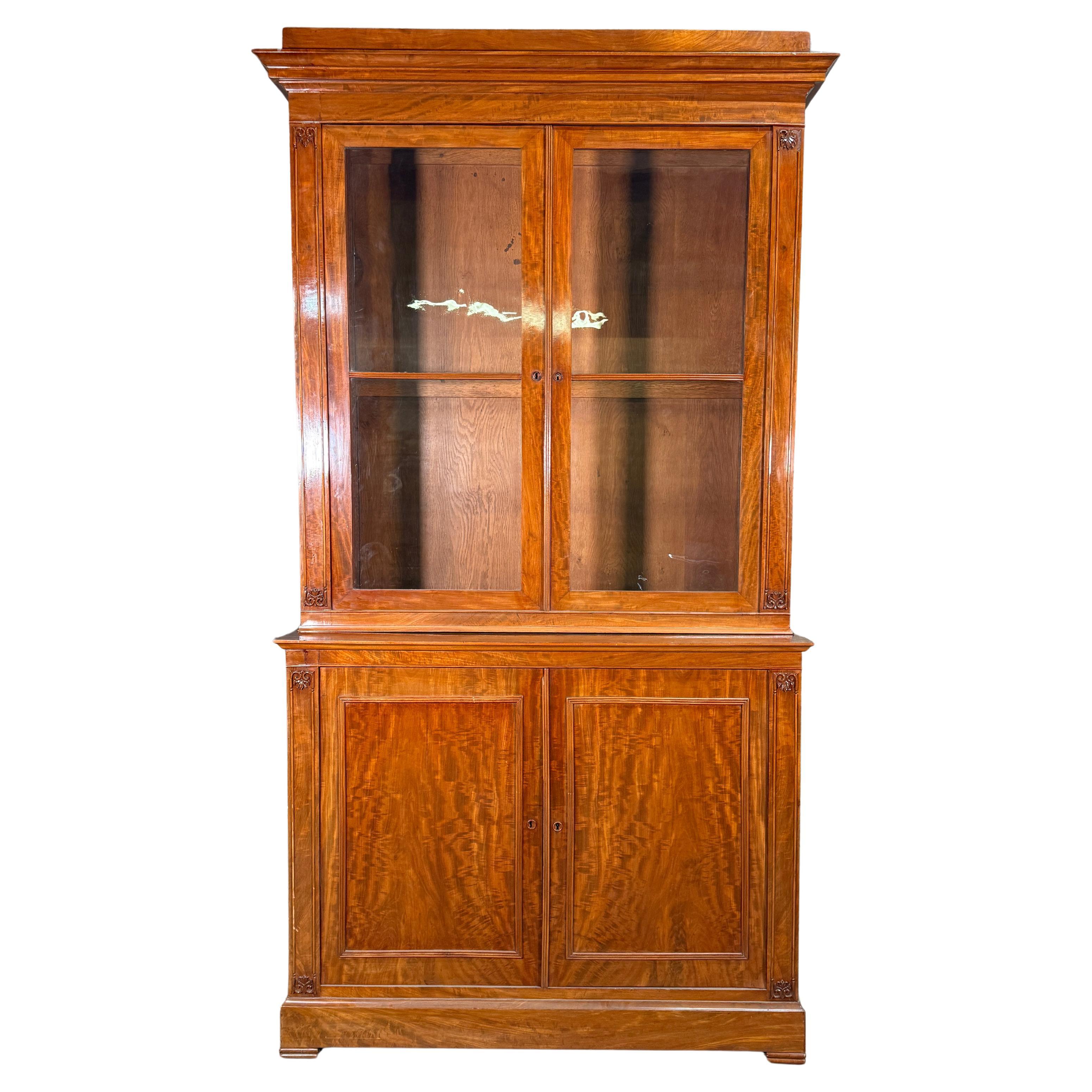 French Louis Philippe Mahogany Bookcase C1830