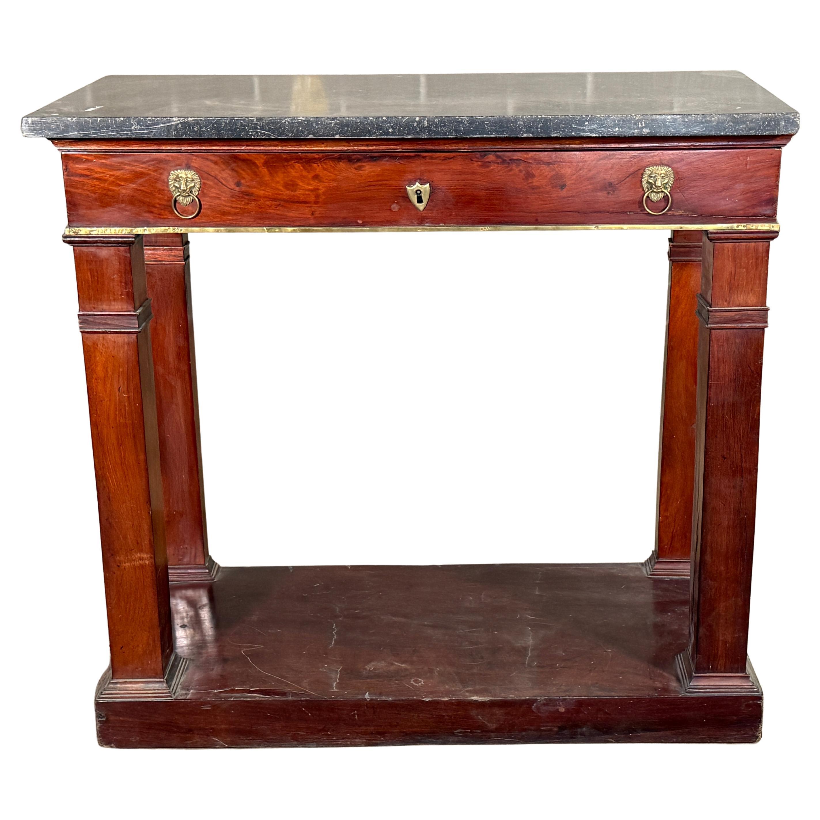 Consola francesa de caoba Louis Philippe C1830