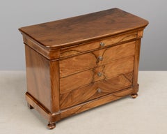 French Louis Philippe Miniature Walnut Commode Circa 1820-1840