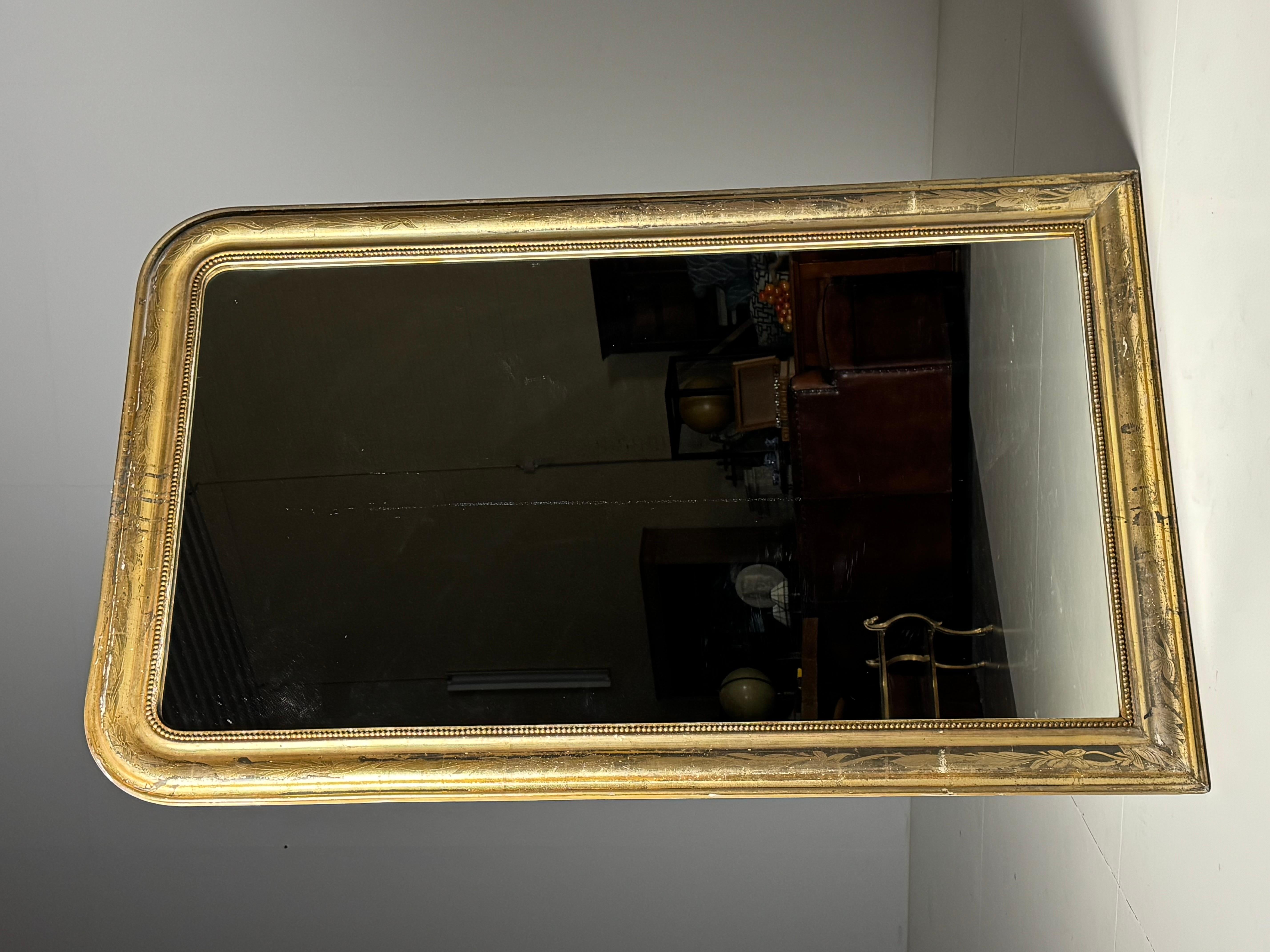 French Louis Philippe mirror 163 cm (Glas) im Angebot